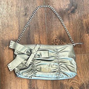 Nine West Silver Metallic Grey Purse Bag